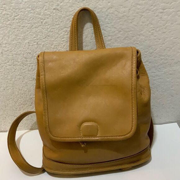 Coach 9315 Rare Vintage Natural Tan Saddle Leather Backpack main image 9